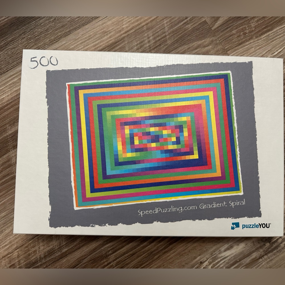 Colorful Gradient Spiral Puzzle - 500 pieces